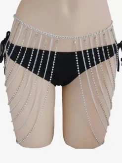 Belly Chain Crystal Layered Simple Beach Vacation Body Chain