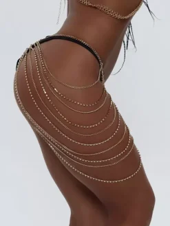 Belly Chain Crystal Layered Simple Beach Vacation Body Chain