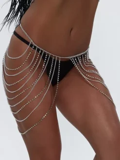 Belly Chain Crystal Layered Simple Beach Vacation Body Chain