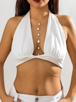 Belly Chain Pearl Chic Versatile Bikinis Beach Body Chain
