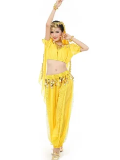 Belly Dance Costume Charming Chiffon Bollywood Dance Dress For Women With Veil