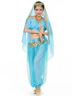 Belly Dance Costume Charming Chiffon Bollywood Dance Dress For Women With Veil