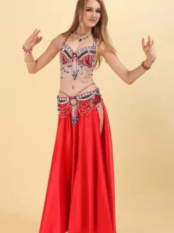 Belly Dance Set 3 Piece Costume Women Performance Outfit