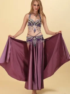 Belly Dance Set 3 Piece Costume Women Performance Outfit