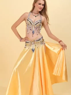 Belly Dance Set 3 Piece Costume Women Performance Outfit