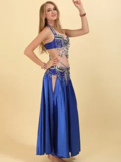 Belly Dance Set 3 Piece Costume Women Performance Outfit