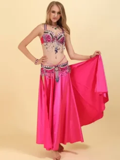 Belly Dance Set 3 Piece Costume Women Performance Outfit
