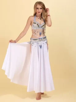 Belly Dance Set 3 Piece Costume Women Performance Outfit