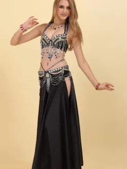 Belly Dance Set 3 Piece Costume Women Performance Outfit