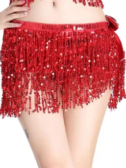 Belly Dance Waist Chain Gold Women's Sequined Costume Accessories