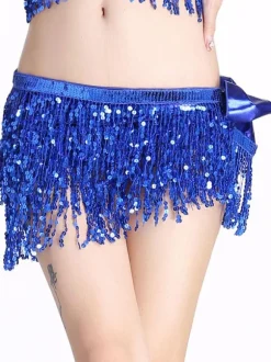 Belly Dance Waist Chain Gold Women's Sequined Costume Accessories