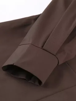 Belted Trench Jacket For Women - Chic High Neck Epaulette Design Slim Fit Peplum - Quiet Luxury Spring Streetwear 2026