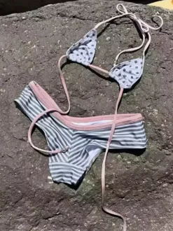 Bikini Swimsuit For Women Blue Summer Beach Bathing Suits