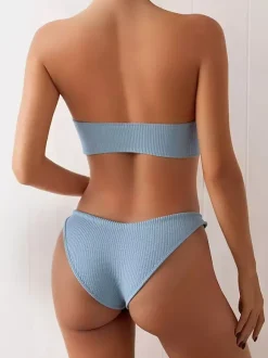 Bikini Swimsuit For Women Blue Summer Sexy Bathing Suits