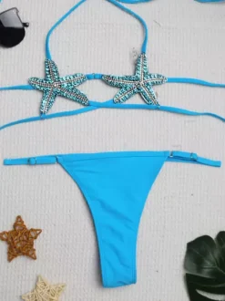 Bikini Swimsuit For Women Red Natural Waist Summer Sexy Swimwear