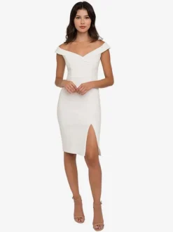 Birthday Party Dresses Off-Shoulder High-slit Short Dress