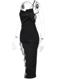 Birthday Bodycon Dresses Black Strapless Sexy Sleeveless Pencil Dress