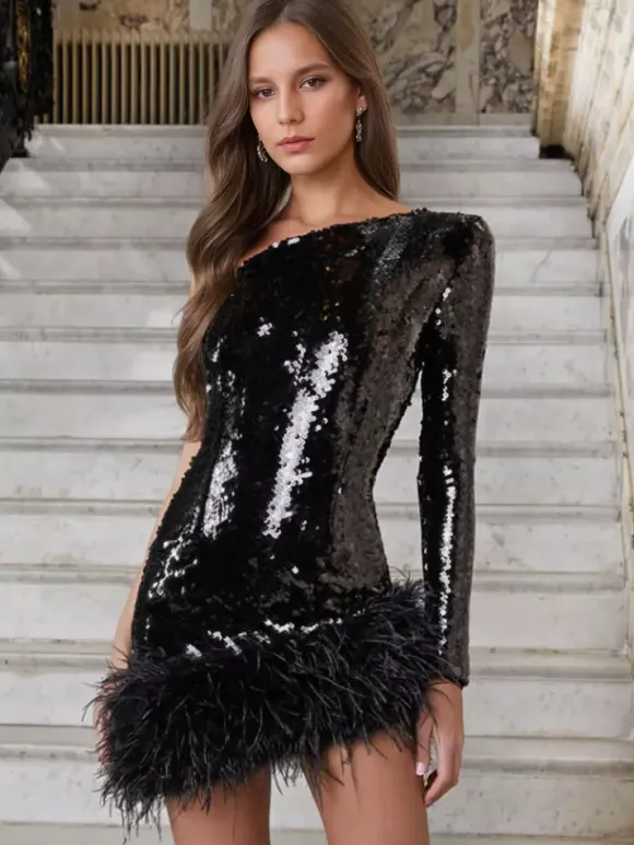 Birthday Party Dresse One Shoulder Semi Formal Mini Dress 2026