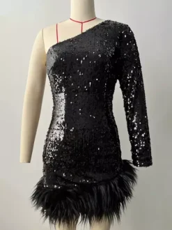 Birthday Party Dresse One Shoulder Semi Formal Mini Dress 2026
