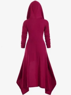 Black Retro Tudor Dress Costumes Women's Polyester Shift Dress Marie Antoinette Costume Retro Vintage Clothing Burgundy