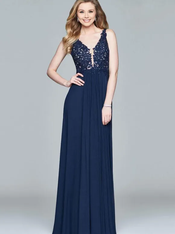 Black A-Line V-Neck Sleeveless Chiffon Sleeveless Long Lace Wedding Guest Dresses Free Customization