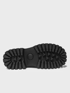 Black Ankle Boots Men's Buckle Detail Combat Boots