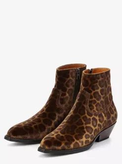 Black Ankle Boots Men's Pointed Toe Chunky Heel Booties