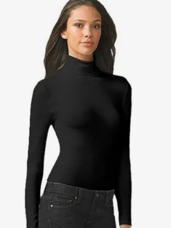 Black Ballet Dance Costume Shaping Lycra Teddies for Women