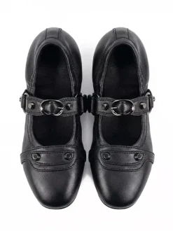 Black Ballet Flats Women's Round Toe Mary Jane Ballerina Shoes