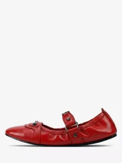 Black Ballet Flats Women's Round Toe Mary Jane Ballerina Shoes