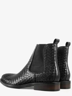 Black Chelsea Boots Men's Round Toe Slip On Ankle Boots