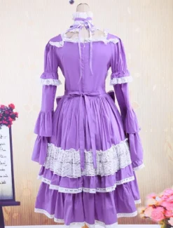 Black Cotton Gothic Lolita Dress