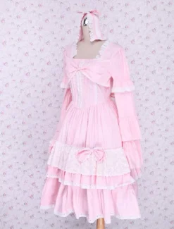 Black Cotton Gothic Lolita Dress