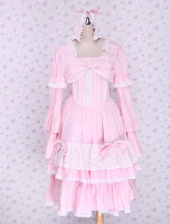 Black Cotton Gothic Lolita Dress
