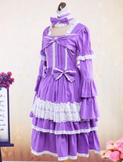 Black Cotton Gothic Lolita Dress