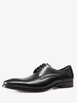 Black Dress Shoes Men's Round Toe Lace Up Shoes