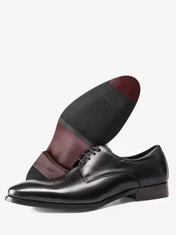 Black Dress Shoes Men's Round Toe Lace Up Shoes