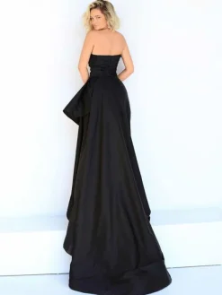 Black Evening Dress 2026 Mermaid Strapless With Train Sleeveless Zipper Split Front Formal Dinner Dresses Free Customization