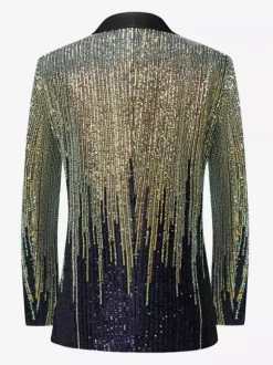 Black Gold Top Retro Long Sleeves Performace Stage Retro Costumes Dancing Wear