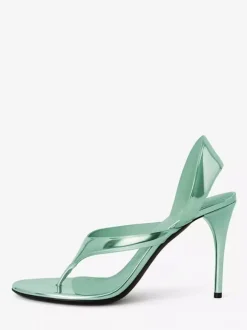Black High Heel Sandals Flip Flop Stiletto Heel Party Shoes