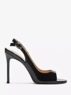 Black High Heel Sandals Peep Toe Stiletto Heel Dress Sandal Shoes