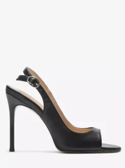 Black High Heel Sandals Peep Toe Stiletto Heel Dress Sandal Shoes