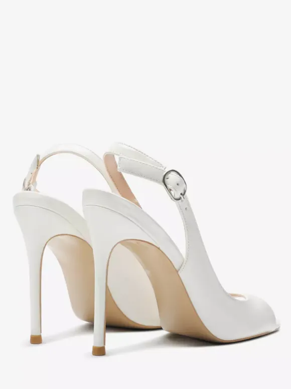 Black High Heel Sandals Peep Toe Stiletto Heel Dress Sandal Shoes