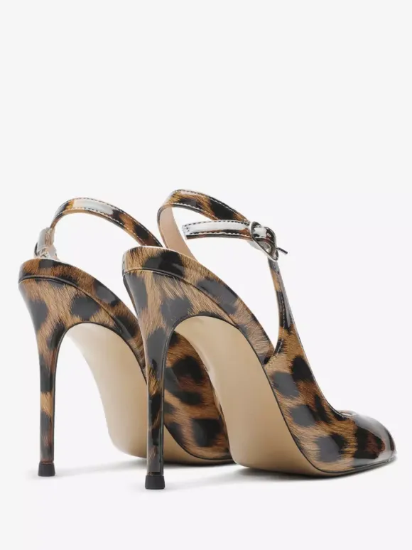 Black High Heel Sandals Peep Toe Stiletto Heel Dress Sandal Shoes