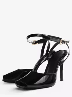 Black High Heel Sandals Peep Toe Slingback Sandal Shoes For Women 2026