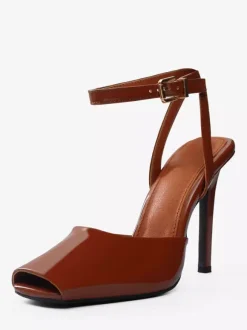 Black High Heel Sandals Peep Toe Slingback Sandal Shoes For Women 2026