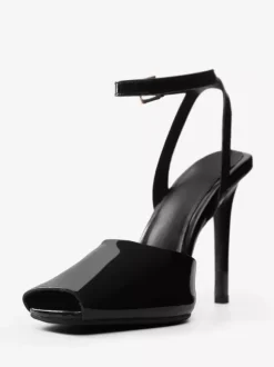 Black High Heel Sandals Peep Toe Slingback Sandal Shoes For Women 2026