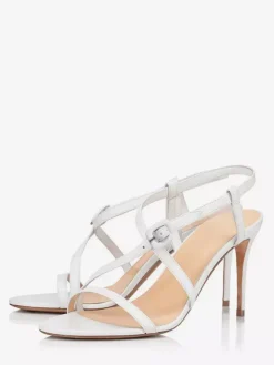 Black High Heel Sandals Women's Open Toe Strappy Party Shoes