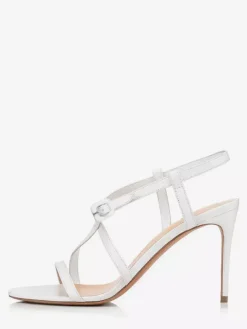 Black High Heel Sandals Women's Open Toe Strappy Party Shoes