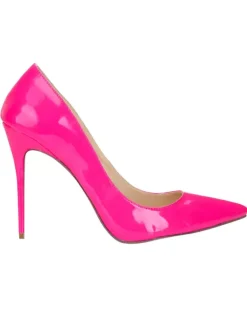 Black High Heels Dress Shoes Pointed Toe Patent Leather Stilettos Pumps